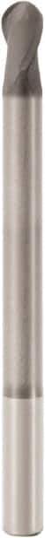 Seco - 4mm Diam, 14mm LOC, 2 Flute Solid Carbide Ball End Mill - Diamond Finish, Single End, 50mm OAL, 4mm Shank Diam, Spiral Flute - Apex Tool & Supply