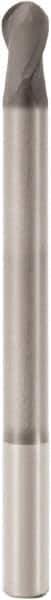 Seco - 4mm Diam, 6mm LOC, 2 Flute Solid Carbide Ball End Mill - Diamond Finish, Single End, 40mm OAL, 4mm Shank Diam, Spiral Flute - Apex Tool & Supply