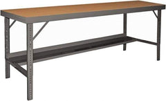 Durham - 72 Wide x 36" Deep x 26" High, Steel Workbench - Folding Legs, Gray - Apex Tool & Supply