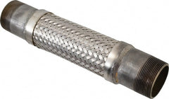 Made in USA - 12" OAL, 2" ID, 450 Max psi, Flexible Metal Hose Assembly - Apex Tool & Supply