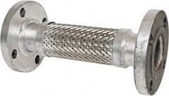 Made in USA - 12" OAL, 2" ID, 450 Max psi, Flexible Metal Hose Assembly - Apex Tool & Supply