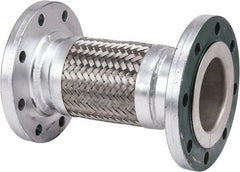 Made in USA - 12" OAL, 4" ID, 210 Max psi, Flexible Metal Hose Assembly - Apex Tool & Supply