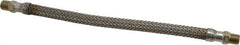 Made in USA - 12" OAL, 1/4" ID, 2,240 Max psi, Flexible Metal Hose Assembly - Apex Tool & Supply