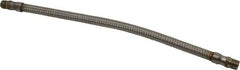 Made in USA - 18" OAL, 3/8" ID, 1,450 Max psi, Flexible Metal Hose Assembly - Apex Tool & Supply