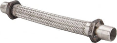 Made in USA - 18" OAL, 1-1/4" ID, 450 Max psi, Flexible Metal Hose Assembly - Apex Tool & Supply