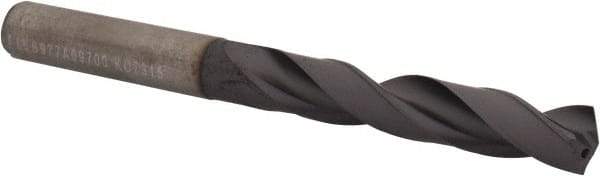 Kennametal - 9.7mm 140° Solid Carbide Jobber Drill - TiAlN Finish, Right Hand Cut, Spiral Flute, Straight Shank, 103mm OAL, Standard Point - Apex Tool & Supply