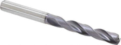 Kennametal - 7.7mm 140° Solid Carbide Jobber Drill - TiAlN Finish, Right Hand Cut, Spiral Flute, Straight Shank, 91mm OAL, Standard Point - Apex Tool & Supply