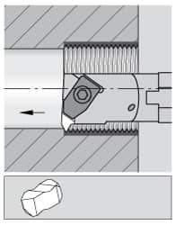 Kennametal - 3" Min Bore Diam, 16" OAL, 2-1/2" Shank Diam, A-NE Indexable Boring Bar - N. Insert, Clamp Holding Method - Apex Tool & Supply
