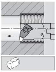 Kennametal - 3" Min Bore Diam, 16" OAL, 2-1/2" Shank Diam, A-NE Indexable Boring Bar - N. Insert, Clamp Holding Method - Apex Tool & Supply