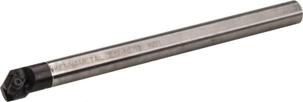 Kennametal - 1-1/8" Min Bore Diam, 10" OAL, 3/4" Shank Diam, E-NE Indexable Boring Bar - N. Insert, Clamp Holding Method - Apex Tool & Supply