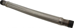 Made in USA - 24" OAL, 1-1/4" ID, 450 Max psi, Flexible Metal Hose Assembly - Apex Tool & Supply