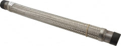 Made in USA - 24" OAL, 1-1/2" ID, 410 Max psi, Flexible Metal Hose Assembly - Apex Tool & Supply
