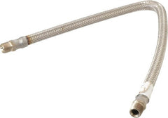 Made in USA - 24" OAL, 3/8" ID, 1,450 Max psi, Flexible Metal Hose Assembly - Apex Tool & Supply