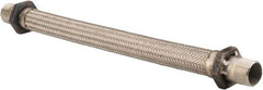 Made in USA - 24" OAL, 1-1/4" ID, 450 Max psi, Flexible Metal Hose Assembly - Apex Tool & Supply