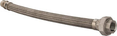 Made in USA - 24" OAL, 1" ID, 580 Max psi, Flexible Metal Hose Assembly - Apex Tool & Supply