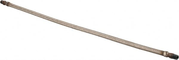Made in USA - 30" OAL, 1/4" ID, 2,240 Max psi, Flexible Metal Hose Assembly - Apex Tool & Supply