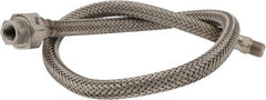Made in USA - 30" OAL, 1/4" ID, 2,240 Max psi, Flexible Metal Hose Assembly - Apex Tool & Supply