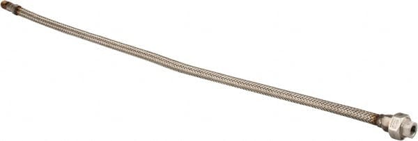 Made in USA - 30" OAL, 1/4" ID, 2,240 Max psi, Flexible Metal Hose Assembly - Apex Tool & Supply