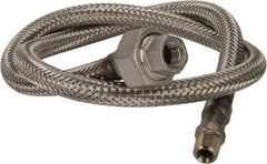 Made in USA - 36" OAL, 1/4" ID, 2,240 Max psi, Flexible Metal Hose Assembly - Apex Tool & Supply