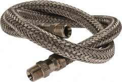 Made in USA - 36" OAL, 3/8" ID, 1,450 Max psi, Flexible Metal Hose Assembly - Apex Tool & Supply