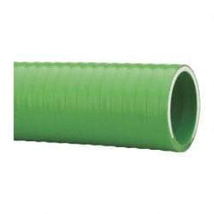 Made in USA - 1-1/2" Inside x 1-13/16" Outside Diam, PVC Liquid Suction & Discharge Hose - Green, 100' Long, 28 Vacuum Rating, 85 psi Working Pressure - Apex Tool & Supply