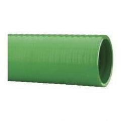Made in USA - 2" Inside x 2-3/8" Outside Diam, PVC Liquid Suction & Discharge Hose - Green, 100' Long, 28 Vacuum Rating, 80 psi Working Pressure - Apex Tool & Supply