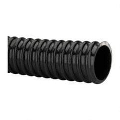 Made in USA - 1-1/2" ID, 28 Hg Vac Rating, 75 psi, PVC Vacuum & Duct Hose - 100' Long, Black, 4" Bend Radius, -10°F Min - Apex Tool & Supply