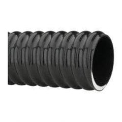 Made in USA - 2" ID, 28 Hg Vac Rating, 70 psi, PVC Vacuum & Duct Hose - 100' Long, Black, 5" Bend Radius, -10°F Min - Apex Tool & Supply