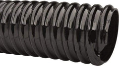 Made in USA - 2-1/2" ID, 28 Hg Vac Rating, 65 psi, PVC Vacuum & Duct Hose - 100' Long, Black, 7" Bend Radius, -10°F Min - Apex Tool & Supply