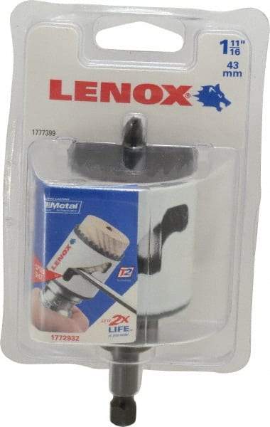 Lenox - 1-11/16" Diam, 1-1/2" Cutting Depth, Hole Saw - Bi-Metal Saw, Toothed Edge - Apex Tool & Supply