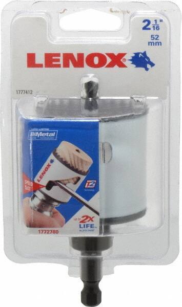 Lenox - 2-1/16" Diam, 1-1/2" Cutting Depth, Hole Saw - Bi-Metal Saw, Toothed Edge - Apex Tool & Supply