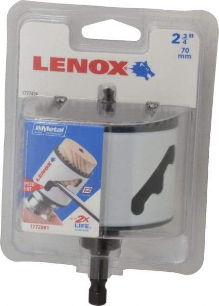 Lenox - 2-3/4" Diam, 1-1/2" Cutting Depth, Hole Saw - Bi-Metal Saw, Toothed Edge - Apex Tool & Supply