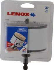 Lenox - 3-3/8" Diam, 1-1/2" Cutting Depth, Hole Saw - Bi-Metal Saw, Toothed Edge - Apex Tool & Supply
