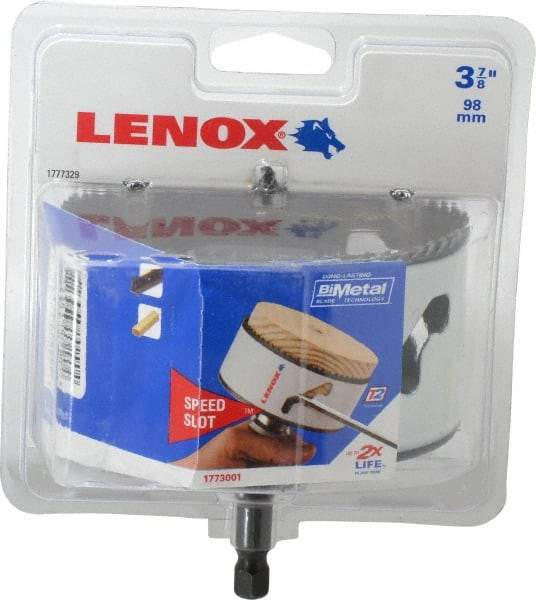 Lenox - 3-7/8" Diam, 1-1/2" Cutting Depth, Hole Saw - Bi-Metal Saw, Toothed Edge - Apex Tool & Supply