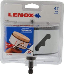 Lenox - 4-1/4" Diam, 1-1/2" Cutting Depth, Hole Saw - Bi-Metal Saw, Toothed Edge - Apex Tool & Supply