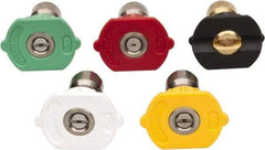 Value Collection - 5,000 psi Fixed, Quick Disconnect Pressure Washer Nozzle - 4.5mm Orifice Diam, 1/4" Thread - Apex Tool & Supply