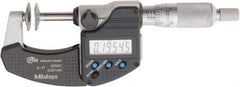 Mitutoyo - 0 to 1 Inch, Ratchet Stop Thimble, IP65 Water Resistance, Electronic Disc Micrometer - 0.0002 Inch Accuracy, 20mm Disc, 0.00005 Inch Resolution - Apex Tool & Supply
