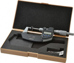 Mitutoyo - 0 to 1 Inch, Ratchet Stop Thimble, IP54 Water Resistance, Electronic Disc Micrometer - 0.0002 Inch Accuracy, 20mm Disc, 0.00005 Inch Resolution - Apex Tool & Supply