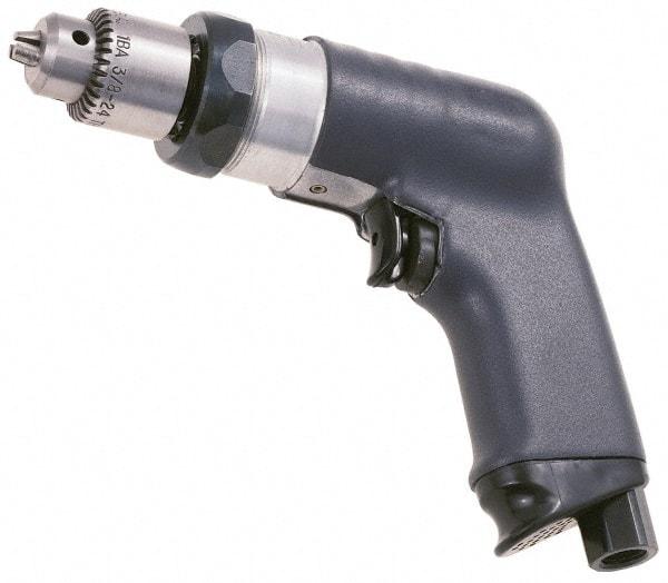Ingersoll-Rand - 1/4" Keyed Chuck - Pistol Grip Handle, 4,500 RPM, 17 CFM, 0.4 hp, 90 psi - Apex Tool & Supply