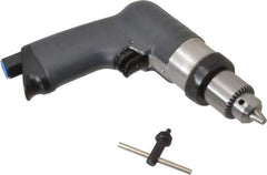 Ingersoll-Rand - 1/4" Keyed Chuck - Pistol Grip Handle, 3,000 RPM, 17 CFM, 0.4 hp, 90 psi - Apex Tool & Supply