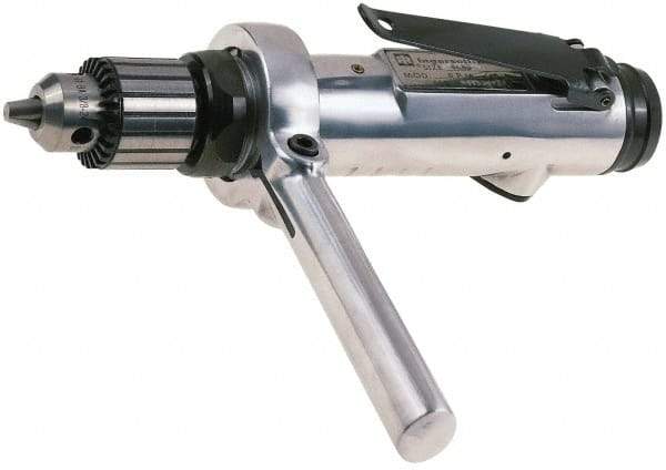 Ingersoll-Rand - 3/8" Keyed Chuck - Inline Handle, 1,000 RPM, 15 CFM, 0.4 hp, 90 psi - Apex Tool & Supply