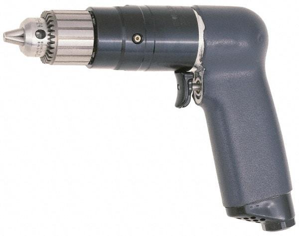 Ingersoll-Rand - 1/4" Keyed Chuck - Pistol Grip Handle, 3,100 RPM, 20 CFM, 0.51 hp, 90 psi - Apex Tool & Supply
