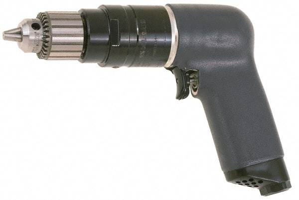 Ingersoll-Rand - 1/4" Keyed Chuck - Pistol Grip Handle, 6,000 RPM, 25 CFM, 0.75 hp, 90 psi - Apex Tool & Supply