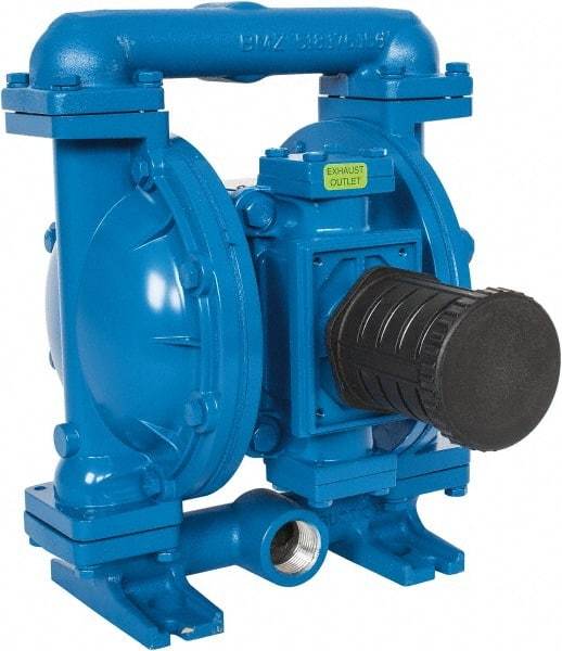 SandPIPER - 1" NPT, Metallic, Air Operated Diaphragm Pump - Buna-N Diaphragm, Aluminum Housing - Apex Tool & Supply