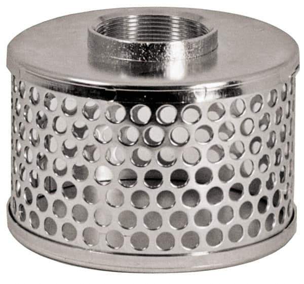 Kuriyama of America - 6" Hose, Round Hole Strainer - Plated Steel - Apex Tool & Supply
