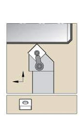 Kennametal - MSSN, Left Hand Cut, 45° Lead Angle, 1" Shank Height x 1" Shank Width, Negative Rake Indexable Turning Toolholder - 6" OAL, SN..54. Insert Compatibility, Series Kenloc - Apex Tool & Supply