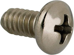 Value Collection - #10-24 UNC, 3/8" Length Under Head Phillips Drive Machine Screw - Pan Head, Grade 316 Stainless Steel, Uncoated, Without Washer - Apex Tool & Supply