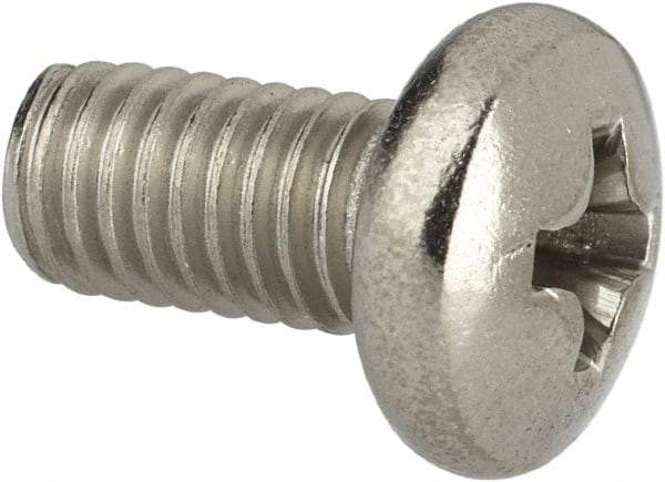 Value Collection - #10-32 UNF, 3/8" Length Under Head Phillips Drive Machine Screw - Pan Head, Grade 316 Stainless Steel, Uncoated, Without Washer - Apex Tool & Supply