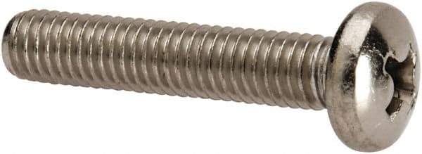 Value Collection - #10-32 UNF, 1" Length Under Head Phillips Drive Machine Screw - Pan Head, Grade 316 Stainless Steel, Uncoated, Without Washer - Apex Tool & Supply