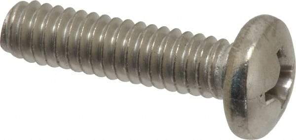 Value Collection - 1/4-20 UNC, 1" Length Under Head Phillips Drive Machine Screw - Pan Head, Grade 316 Stainless Steel, Uncoated, Without Washer - Apex Tool & Supply